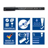 Staedtler rotulador permanente negro 313-9 0.4MM