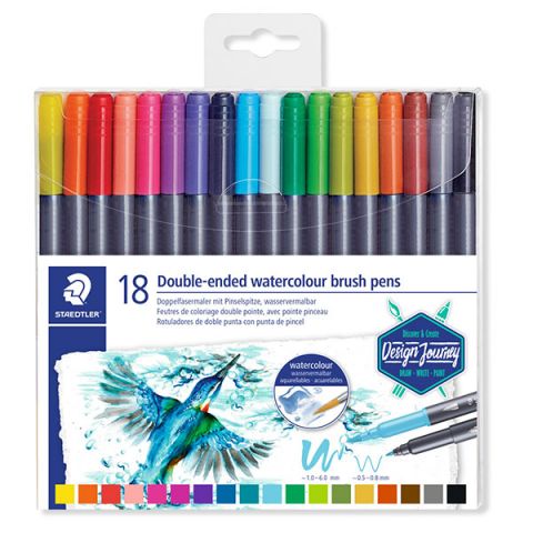 Staedtler 18 rotuladores Pincel doble punta