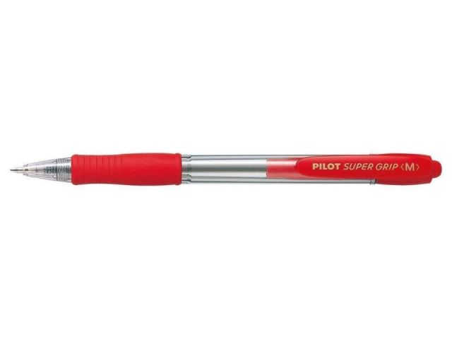 Pilot bolígrafo retráctil Supergrip M Rojo
