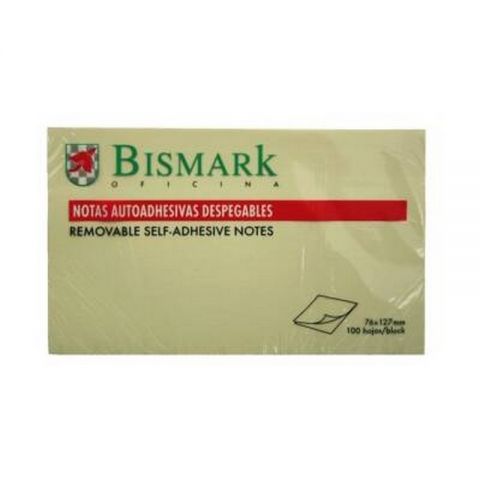 Bismark Notas Adhesivas 76x127mm amarillo