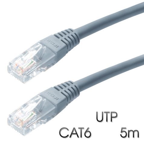 Cromad cable Red UTP CAT6 5 Metros Gris Claro