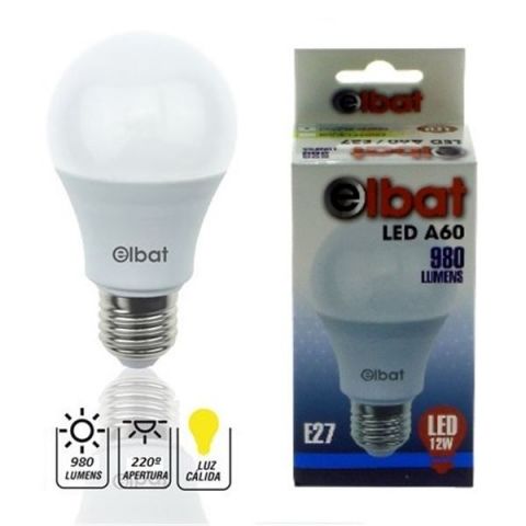 Elbat Bombilla Led A60 12W E27 980 lumen Calida