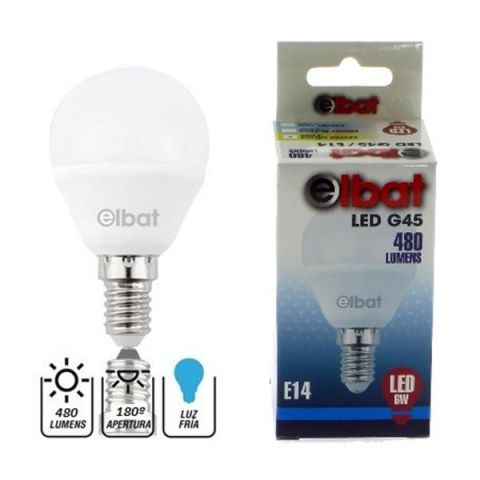Elbat Bombilla Led G45 6W E14 480 lumen Fria