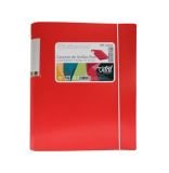 OfficeBox Carpeta 4 Anillas 25mm Vitals Rojo