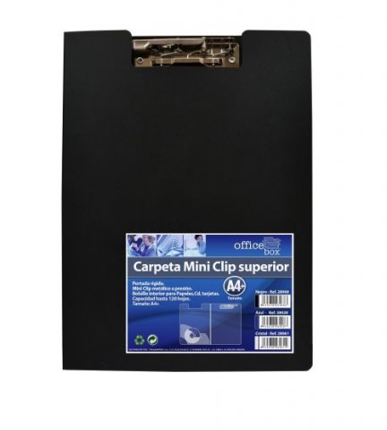 OfficeBox Carpeta Mini Clip superior Negro A4