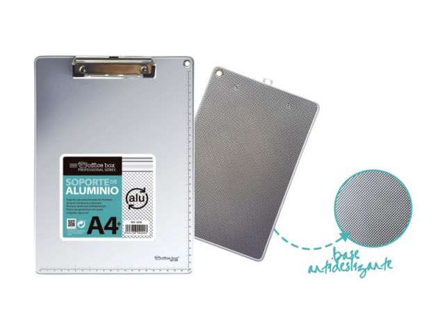 OfficeBox Soporte Pinza superior Aluminio A4 
