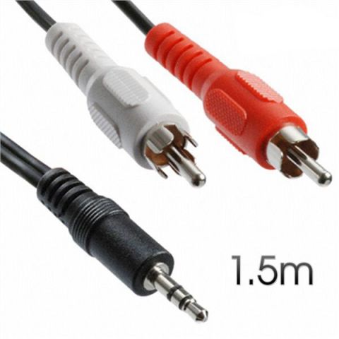 Cromad cable Mini jack 3.5mm M a Rca audio 1.5mts