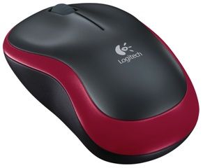 Logitech raton m185 Inalámbrico Receptor usb Rojo