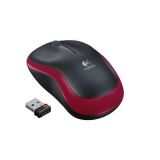 Logitech raton m185 Inalámbrico Receptor usb Rojo