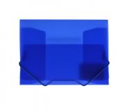 OfficeBox Carpeta Plástico A5 solapas Goma azul