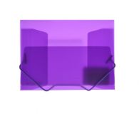 OfficeBox Carpeta Plástico A5 solapas Goma violeta