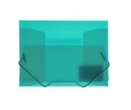 OfficeBox Carpeta Plástico A5 solapas Goma verde