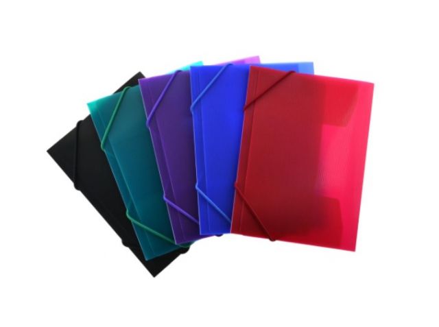 OfficeBox Carpeta Plástico A6 solapas Goma violeta