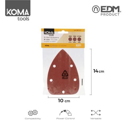 Koma Set 5 Lijas para Lijadora ref. 101034