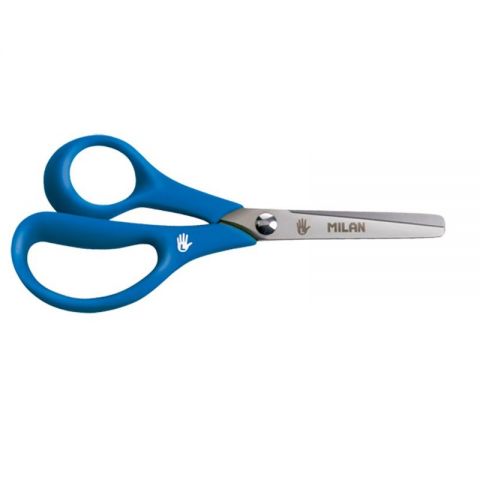 Milan Tijera Escolar Zurdos 14Cm Azul