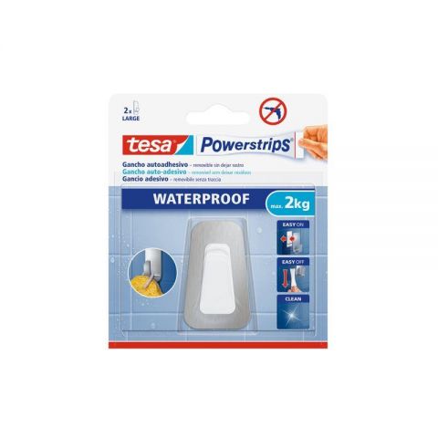 Tesa Gancho Autoadhesivo Acero Inox. y Plástico
