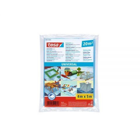 Tesa Plastico Proteccion Trabajo Pinturas 4 x 5Mts