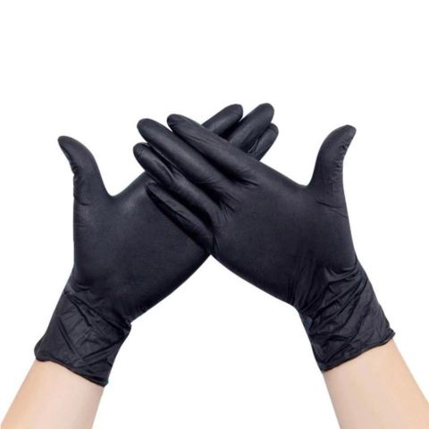 Guantes Nitrilo Negro Sin Polvo Talla S 100und