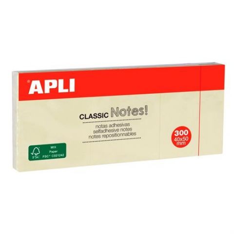 Apli Notas Adhesivas 40x50mm amarillo pack 3