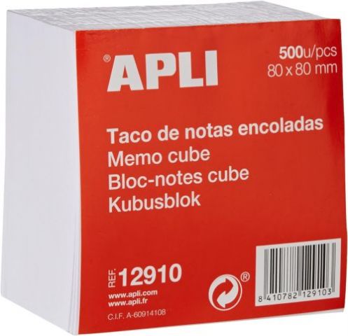 Apli 500 Notas 80x80 Blanco