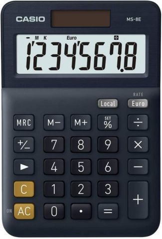 Casio Calculadora Sobremesa MS8E 8 dígitos Negro