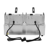 Chef Pro Freidora Electrica Pro Doble 9+9Lt 2x2500
