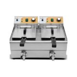 Chef Pro Freidora Electrica Pro Doble 2x10L 2x3000
