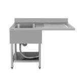 Chef Pro Fregadero Industrial Cubeta Izq 140x70x85