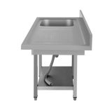 Chef Pro Fregadero Industrial Cubeta Izq 140x70x85