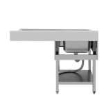 Chef Pro Fregadero Industrial Cubeta Izq 140x70x85