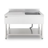 Chef Pro Fregadero Industrial Cubeta Dch y Estante