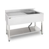 Chef Pro Fregadero Industrial Cubeta Dch y Estante