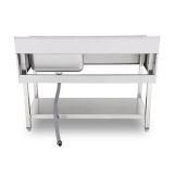 Chef Pro Fregadero Industrial Cubeta Dch y Estante