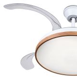 Muvip Ventilador Techo 30W Led 6 Velocidad Madera